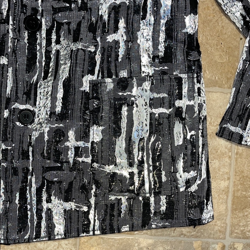 Focus 2000 Black and Gray Abstract Blazer - Picture 6 of 16